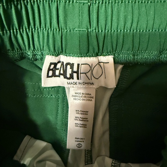 Beach Riot Emerald and White Striped Athletic Shorts - Picture 3 of 4